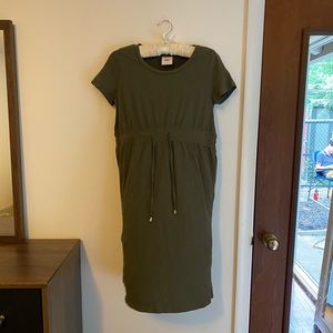 Olive Green Maternity Dress  - BUNDLE ME!
